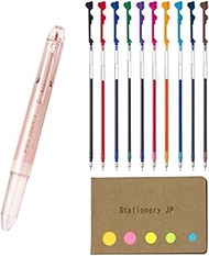 Pilot Hi-tec-c Coleto 5 Color Multi Pen Body Component, Pink Pearl, Rubber Grip, 0.3mm 10 Color Ink 