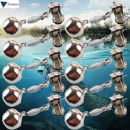 HCYEOU 10Pcs Fish Alarm Tackle, Indicator Anti-rust Fishing Alarm Bells, Portable Metal Stainless St