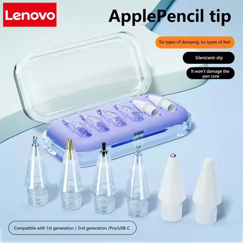 Lenovo 6/4 in 1Replacement Pencil Tips For Apple Pencil Pro/2nd Gen/1st Gen/USB-C, Upgraded iPad Pen