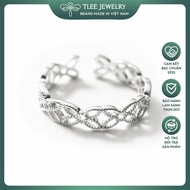 Nhẫn bạc nữ TLEE mẫu kim tiền hoa đan freesize nữ tính TLEE JEWELRY