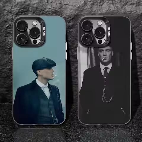 Peaky B-Blinders Tommy Cool Phone Case black IMD Colorful Silver Suitable soft case for iPhone 16 15