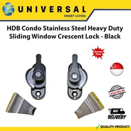 [SG SHOP SELLER] HDB Condo Stainless Steel Heavy Duty Sliding Window Crescent Lock Replacement For R