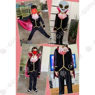Demon Vampire Costume for Kids Boys Dracula Gothic Cloak Accessories Teeth Halloween Cosplay Outfits