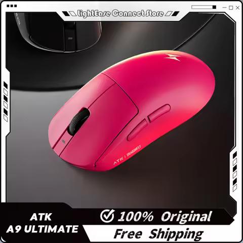 ATK A9 Ultimate Flagship Gaming Mouse Adjustable DPI TTC Gold Wheel Optical Switch Dual Connectivity