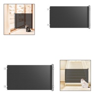[szlztmy2mg] Dog Gate Retractable No Drilling Gifts Supplies PVC Screen Mesh Gate Barrier Black for 