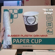 [Wholesale 1 carton 2000pcs] Paper Hot Cup 4OZ Mixed Motif (120 ML) Paper Cup / Paper Cup 4 OZ