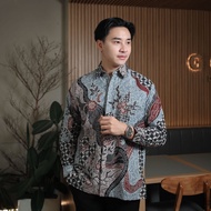 Hardi Batik Dobby - ANDARA BLUE | Men's long-sleeved Premium Batik Dobby shirt