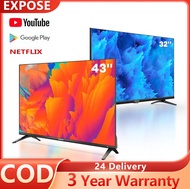 EXPOSE Smart TV 32 inch Android 12 Television 4K UHD LED TV 50 inch With WIFI/ 3 year warranty