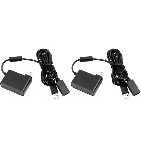 Friction-Free】2X USB AC Adapter For Xbox 360 Kinect Sensor, Power Supply For Xbox 360 Game Console U