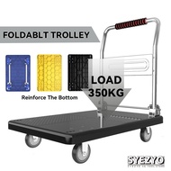 Syezyo Foldable Trolley Plastic Universal Wheel Platform Car Thickened Trolley