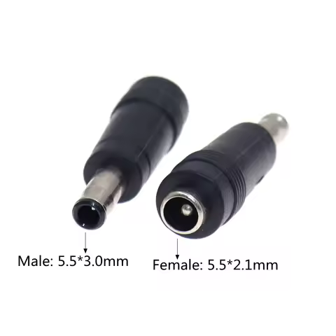2PCS/lot 5.5 X 2.1mm Female Converter Power Plug Charger Cable Adapter for Samsung R540 P460 P530 Q4