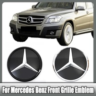 Glossy Black and Chrome silver 3D Mirror For Mercedes Benz W204 W245 X204 Class Car Front Grilled St