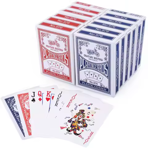 LotFancy Playing Cards, 12 Pack, Decks of Cards Bulk, Poker Size, Standard Index, for Blackjack, Euc
