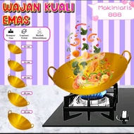 Wajan Kuali Penggorengan Gold 30cm Wajan Stainless Anti Lengket (M029)