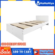 MaMaMiya Wooden Single Bed Frame With Headboard Solid Wood Bed Frame Easy To Assemble