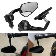 Universal Motorcycle Rear View Mirror 7/8" Round End Bar Side View Mirror Oval Shape 1 Pair Side Vie