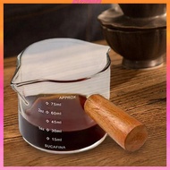 [Kloware2] Espresso Measuring Glass Jug Cup Clear Glass Pitcher Two Measurement Units Espresso Accessories for Daily Use 100ml