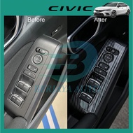 Honda Civic FE (2022-2025) Window Switch Panel Carbon Cover Trim 2022-2025 Car Accessories Berjaya A