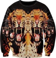 【HYDRA】波蘭 sugarpillsclth leopard sweat shirts 豹 獠牙 鏡相 長袖 衛衣 長TEE 羅志祥 S M L