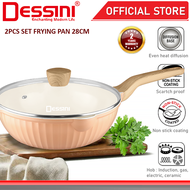 DESSINI ITALY iFUJITA 28CM Frying Pan Aluminium Induction Non Stick Casserole Wok Pot Bowl Cookware