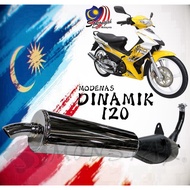 DINAMIK 120 ekzos bunyi selapis ting EJM Standard Chamber MODENAS Std Exhaust Pipe Racing Ekzos ori 