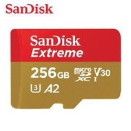 【公司貨免運】SanDisk 256G Extreme A2 V3 U3 micro SDXC記憶卡 Gopro安卓適用