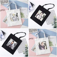 TEAM LEZHIN 2024 2025 Season's Greeting BL boylove black and white canvas tote bag, convenient and u