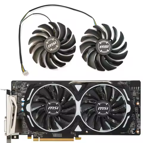 NEW 87MM 4PIN PLD09210S12HH RX 580 P106-100 GPU Fan，For MSI RX 580 570 480 470 ARMOR、P106-100 Graphi