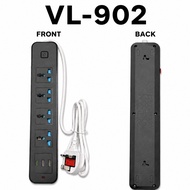 ⭐【BEST SELLER】VL-902 2000W Power Strip UK Plug 3.0m Cable Safety Shutter Extension Socket