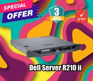 Server มือสอง Dell PowerEdge R210 II (E3-1270v2 Ram32GB HDD2TB x2) พร้อมราง หน้ากาก ประกันร้าน 1 เดื