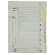 A4 Index Divider 10 Tab 5 Tab | Color Paper Index | White Paper Index | File Paper Organiser Separat