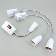 23cm 53cm AC 110V 220V E27 US plug Lamp Bulb Flexible Light Bases Holder Converter Switch Adapter po