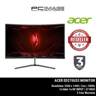 ACER NITRO ED270US3 MONITOR (27"/2560X1440/2K/1MS/180HZ/HDMI/DP/VA/3YEARS WARRANTY)