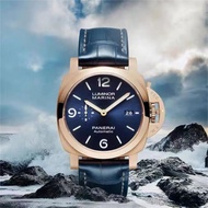 นาฬิกาสายหนังกลไกสำหรับดำน้ำ2023ไพลินนาฬิกาข้อมือเรืองแสงสำหรับ Panerai