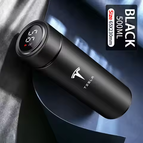 500ML Temperature Display Thermos Cup For Tesla Model 3 Model S Model X Model Y Roadster SpaceX Tesl