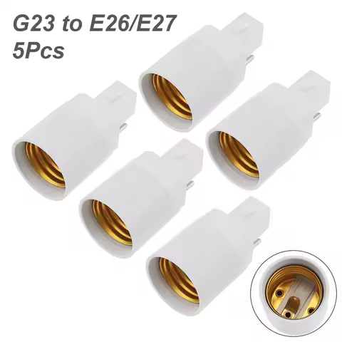 5pcs G24 G23 GU24 GU10 B22 to E26 E27 Lamp Base E26 E17 E12 to E14 Lamp Holder Converter Socket Adap