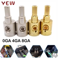 YYE Car Audio Connector, Gold Silver 0GA 4GA 8GA Car Speaker Wire Terminal, Pure Copper Wire Reducer