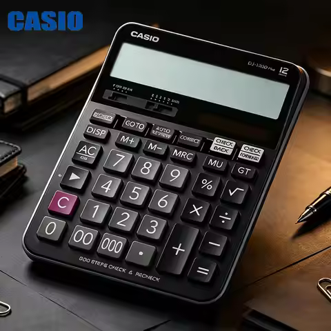 Casio DJ-120D Ergonomic calculator - fits comfortably in hand, portable and convenient for travel. T
