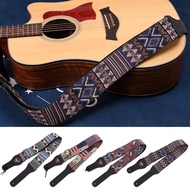 youn Guitar Strap Embroidered Vintage Woven with Guitar Picks Holder for Bass Electric Acoustic Guitarists Guitar Men Wo