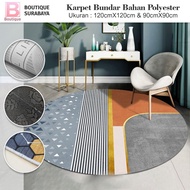 Boutique - Round Floor Carpet Polyester Material Minimalist Motif Diameter 90x90CM & 120x120CM NM04