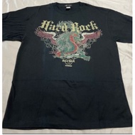 Hard Rock Hotel Penang Malaysia Black Large Dragon Holding Guitar T-Shirt