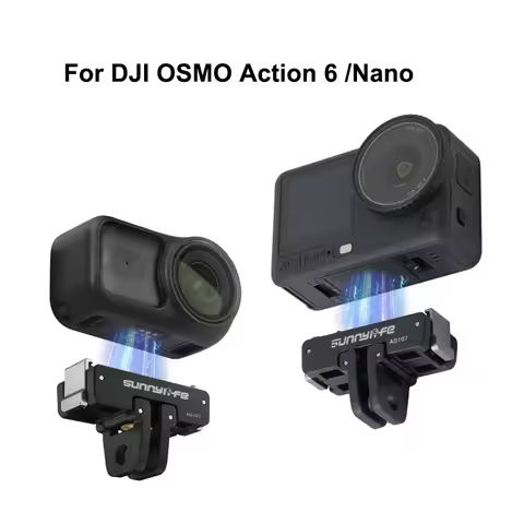 Magnetic Adapter Foldable for DJI OSMO Nano Action 6 Foldable Quick Release Mount Base Tripod Adapte