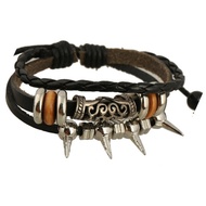 Punk Genuine Leather Bracelet Punk Jewelry Unique Cowhide Bracelet Yiwu Bracelet Wholesale New Brace