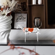 Rzone Creative Camouflage Hand-Painted Horse Ornaments Modern Simple Light Luxury Handicrafts Study 