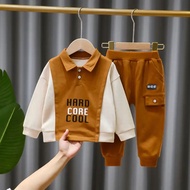 COD Setelan baju anak laki laki dan perempuan setelan baju dan celana kaos panjang anak laki laki ba