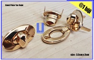 KANCING TAS WANITA IMPOR - KUNCI PUTAR TAS RAJUT - KANCING TAS PUTAR - KANCING TAS CEWEK - KANCING T
