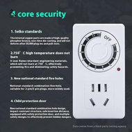 [HSSL] 12/24 Hours Cyclic Timer Kitchen Timer Outlet Loop Universal Timing Socket Mechanical Timer M