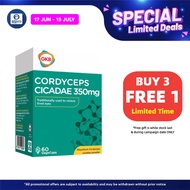 [Alpro Pharmacy] GKB Cordyceps Cicadae 350mg 60 VegeCaps | Eye Health Supplement Relieve Dry Tired E