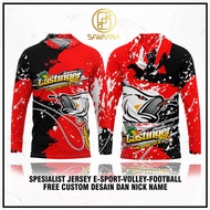 JERSEY MANCING BAJU MANCING KAOS MANCING UKURAN ANAK SAMPAI DEWASA S-M-L-XL-2XL-3XL DAN XL