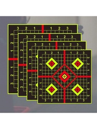 5入組8寸/10寸射擊目標紙,荧光射擊目標紙用於空氣軟槍、bb玩具槍、airsoft、弓箭等